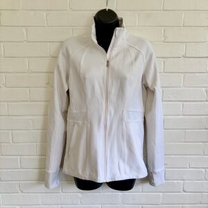 Lululemon “In Profile” Full-Zip Lightweight Jacket in Cream, SZ 12